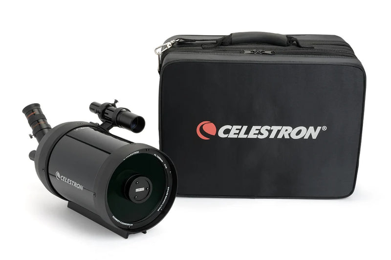 Celestron C5 SCT spotting scope with adjustable eyepiece and tripod mount, designed for detailed outdoor viewing.