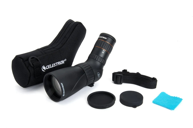 Celestron Hummingbird 9-27x56 ED zoom spotting scope with adjustable eyepiece and compact design for birdwatching and nature viewing