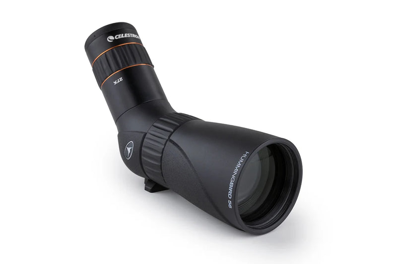 Celestron Hummingbird 9-27x56 Micro Spotting Scope with adjustable zoom and large objective lens, suitable for birdwatching.