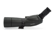 Celestron TrailSeeker 65mm angled spotting scope with 45-degree zoom lens and sturdy tripod for outdoor observation.