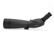 Celestron TrailSeeker 80mm angled zoom spotting scope with 45-degree eyepiece for birdwatching and outdoor observation.
