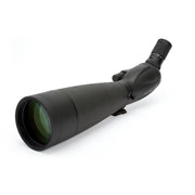 Celestron TrailSeeker 100mm angled zoom spotting scope with 45-degree eyepiece for outdoor wildlife and nature viewing.