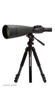 Celestron TrailSeeker 100mm angled spotting scope with 45-degree zoom lens for birdwatching and nature observation.