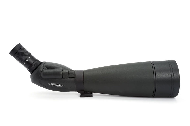 Celestron TrailSeeker 100mm angled spotting scope with 45-degree zoom eyepiece, outdoor viewing and wildlife observation equipment
