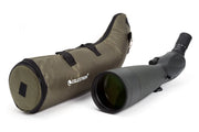 Celestron TrailSeeker 100mm angled zoom spotting scope with 45-degree eyepiece for wildlife and nature observation.