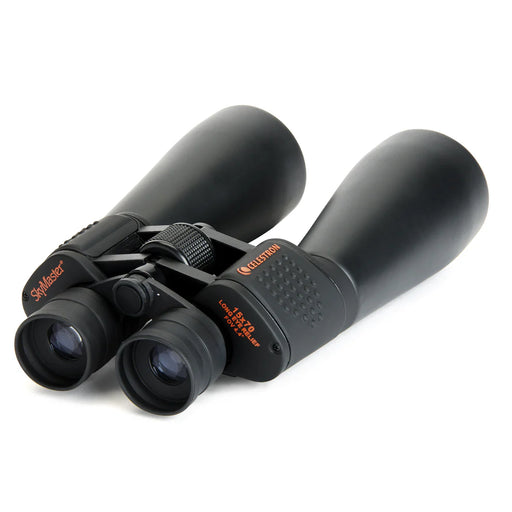 Celestron SkyMaster 15x70 Porro binoculars with large objective lenses and ergonomic design for astronomical and nature viewing.