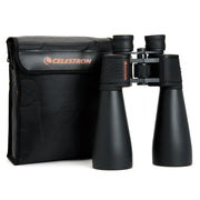 Celestron SkyMaster 15x70 Porro binoculars showing large objective lenses and ergonomic design for astronomical viewing.