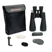 Celestron SkyMaster 15x-35x70 zoom porro binoculars showing large objective lenses and adjustable zoom feature for outdoor viewing.