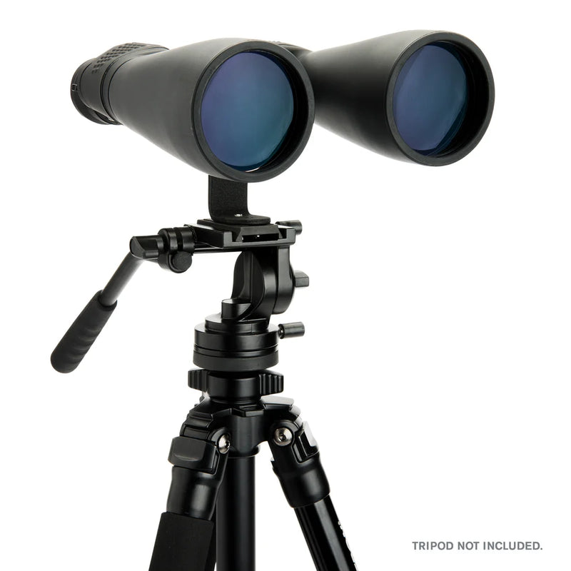 Celestron SkyMaster 15x-35x70 zoom porro binoculars showing large objective lenses and adjustable zoom control for outdoor viewing.