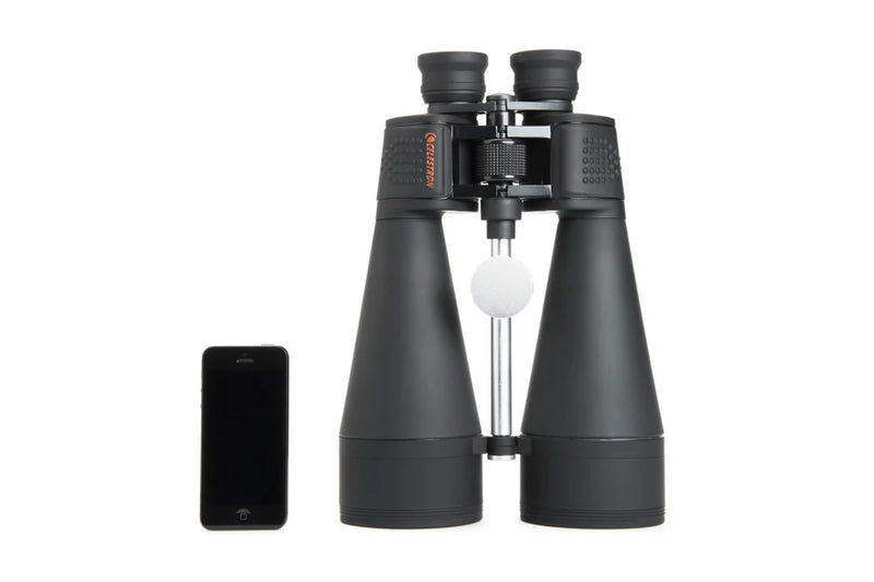 Celestron SkyMaster 20x80 binoculars with large porro prisms and black body, designed for astronomy and outdoor viewing.