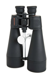 Celestron SkyMaster 20x80 binoculars with large porro prisms, black body, and eyepieces visible for astronomy or outdoor viewing.