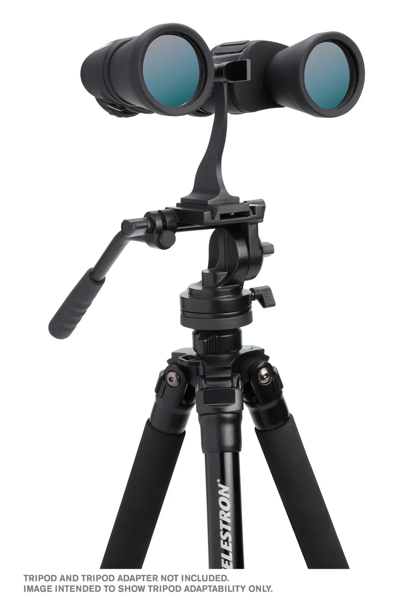 Celestron Cometron 7x50 Porro binoculars showing large objective lenses and rugged black body for stargazing and outdoor use