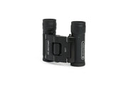 Celestron UpClose G2 8x21 roof binoculars with compact design, black body, and textured grip for clear outdoor viewing.