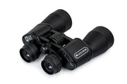 Celestron EclipSmart 12x50 solar binoculars with black body, designed for solar viewing and outdoor astronomy.