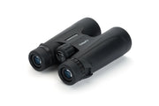 Celestron Outland X 10x50 roof binoculars showing large objective lenses and durable rubber armor for outdoor viewing.