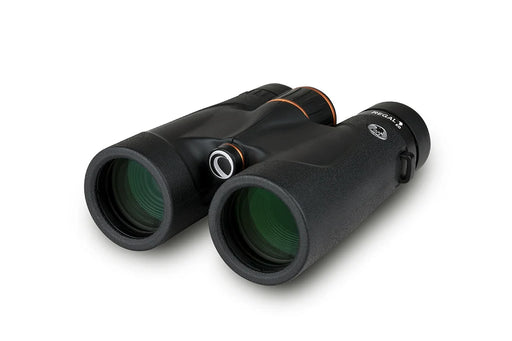 Celestron Regal ED 8x42 roof binoculars with large objective lenses and ergonomic design for clear, detailed outdoor viewing.