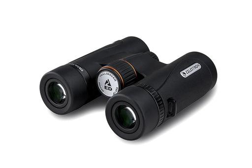 Celestron TrailSeeker ED 8x32 roof binoculars with compact design and adjustable eyepieces, perfect for outdoor observation.