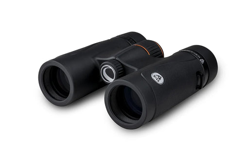 Celestron TrailSeeker ED 10x32 roof binoculars with compact design and ergonomic grip, ideal for outdoor wildlife observation.