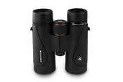 Celestron TrailSeeker 8x42 roof binoculars showing the compact design and textured grip for outdoor wildlife viewing.