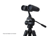 Celestron TrailSeeker 10x42 roof binoculars showing the black body and large objective lenses for outdoor wildlife viewing.