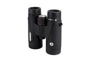 Celestron TrailSeeker ED 10x42 roof binoculars with black body and textured grip, suitable for outdoor wildlife viewing.