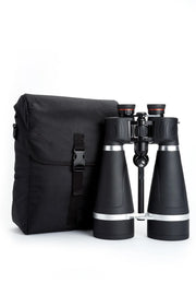 Celestron SkyMaster Pro 20x80 binoculars with large objective lenses and Porro prism design for astronomical viewing.