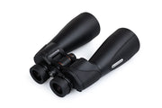 Celestron SkyMaster Pro ED 15x70 Porro binoculars with large objective lenses and ergonomic design for astronomical viewing.