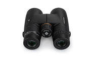 Celestron Nature DX 8x42 roof binoculars with black body, ergonomic design, and adjustable eyecups for outdoor wildlife viewing.