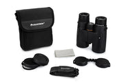 Celestron Nature DX 8x42 roof binoculars with black body and textured grip, ideal for outdoor wildlife viewing.