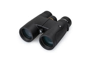 Celestron Nature DX 10x42 black roof binoculars with adjustable eyepieces and textured grip for outdoor wildlife viewing.