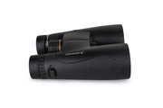 Celestron Nature DX black 10x50 roof binoculars with textured grip and large lenses for outdoor birdwatching and nature observation.