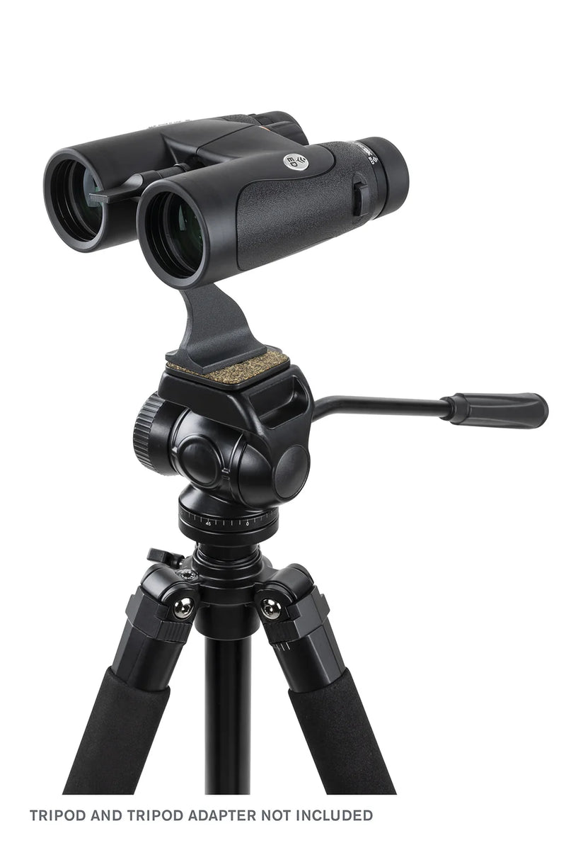 Celestron Nature DX 8x42 ED roof binoculars showing the black body and large lenses for birdwatching and outdoor viewing.