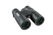 Celestron Nature DX 10x42 ED roof binoculars with black rubber armor and large objective lenses for outdoor wildlife viewing.