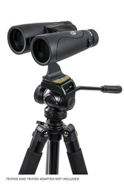 Celestron Nature DX 10x50 ED roof binoculars showing large eyepieces and textured grip for outdoor wildlife viewing.