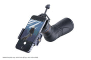 Celestron Basic Smartphone Adapter for telescope imaging, shown with smartphone attachment and telescope eyepiece.
