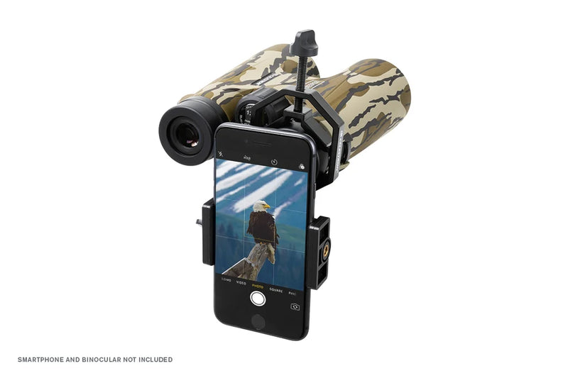 Celestron Basic Smartphone Adapter for accessories, compatible with binoculars and telescopes for easy smartphone photo capture.