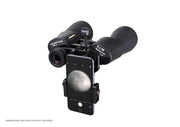 Celestron Basic Smartphone Adapter for telescope accessories, showing the black adapter with smartphone mount and connecting parts.