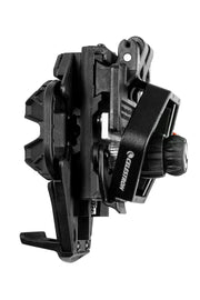 Celestron NeXGO 2-Axis Smartphone Adapter attached to a telescope for easy smartphone astrophotography.