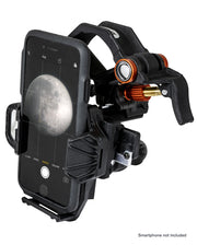 Celestron NeXYZ 3-Axis Smartphone Adapter for telescopes, adjustable mount for smartphones, compatible with Celestron accessories.