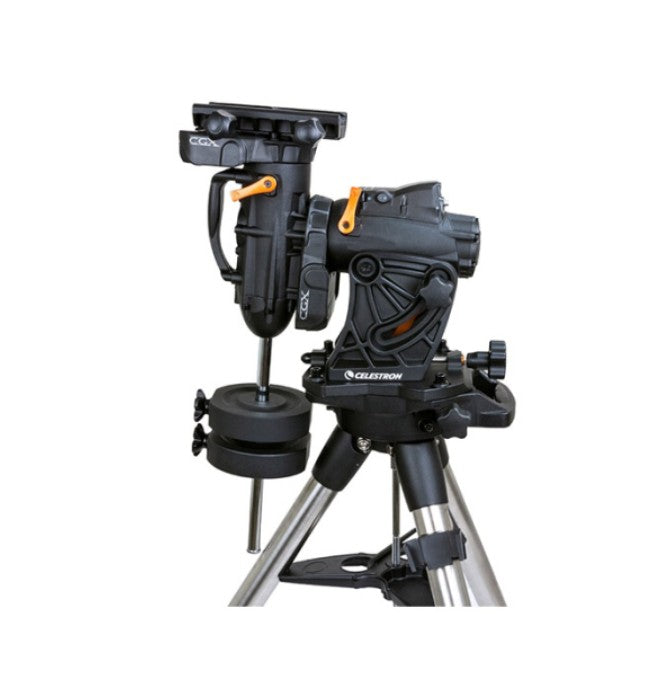 Celestron CGX 1100 EdgeHD Schmidt-Cassegrain telescope with equatorial mount and optical tube for astronomy observation.