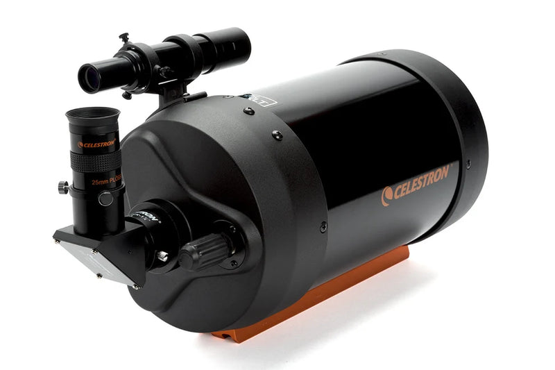 Celestron C6 SCT Schmidt-Cassegrain reflector telescope OTA with CG5 dovetail mount, black optical tube, and accessory ports.