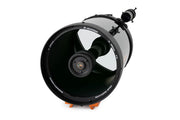 Celestron C8 SCT optical tube for Schmidt-Cassegrain reflector telescope with CGE dovetail mounting, 8-inch aperture.