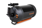 Celestron C8 SCT optical tube assembly with CGE dovetail mount, 8-inch Schmidt-Cassegrain reflector telescope.