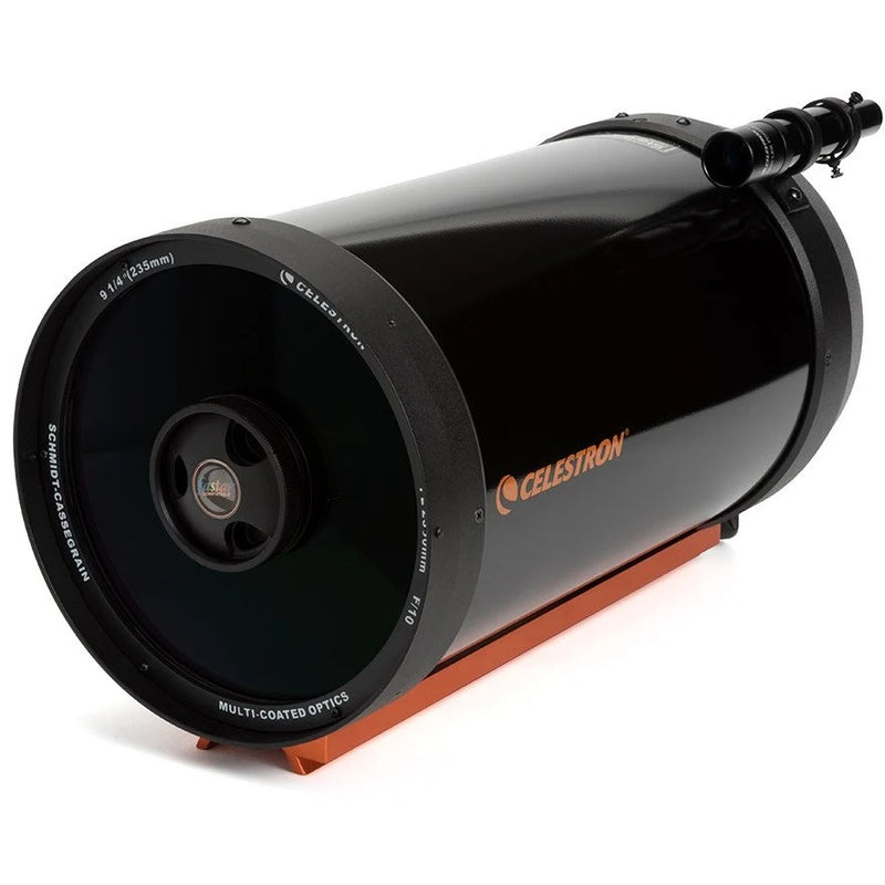 Celestron C9.25 SCT OTA Schmidt-Cassegrain reflector telescope with CGE dovetail mount, black optical tube assembly.