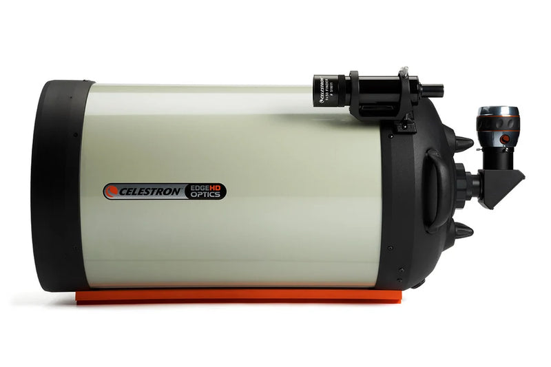 Celestron EdgeHD 14-inch Schmidt-Cassegrain reflector optical tube assembly with CGE dovetail mount and accessories.