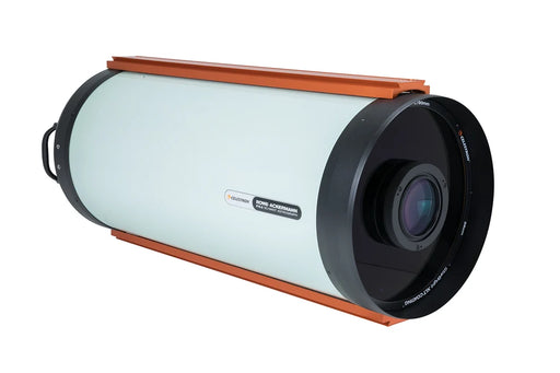 Celestron RASA 36cm Rowe-Ackermann Schmidt Astrograph V2 OTA with black optical tube and mounting accessories for astrophotography.