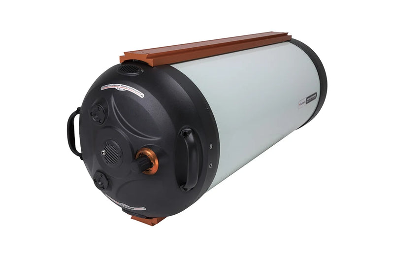Celestron RASA 36cm Rowe-Ackermann Schmidt Astrograph V2 OTA showing the telescope's optical tube and mounting hardware.