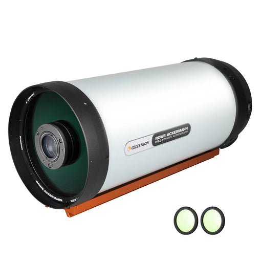 Celestron RASA 8" Rowe-Ackermann Schmidt Astrograph imaging kit with telescope and accessories for astrophotography.
