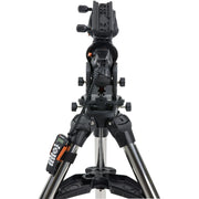Celestron CGX-L computerized mount with tripod for astrophotography, featuring control panel and sturdy tripod legs.