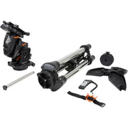 Celestron CGX-L computerized mount and tripod for astrophotography, with durable metal tripod and control panel.
